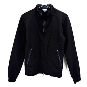 Swrve Cycling Track Jacket Mens S Midweight Black Softshell 4-Way Stretch Zip Up